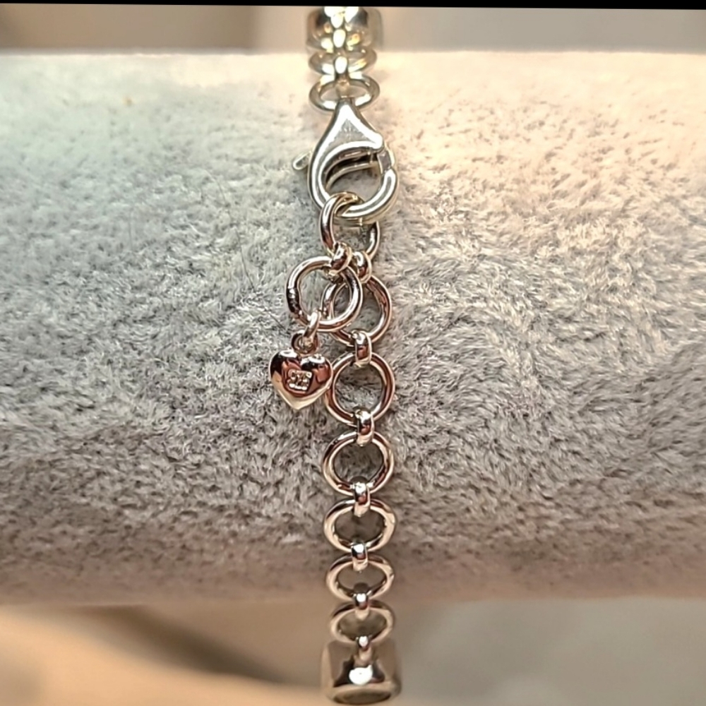 Unique Estate .925 Sterling Multi Gemstone Bracel… - image 5